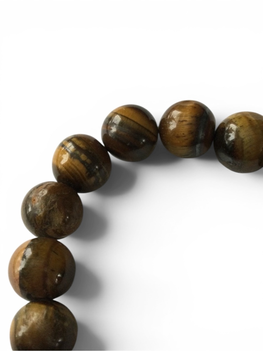 Handmade Tiger’s Eye Stretch Bracelet, 8mm Natural Stone, Fits 6.5–7" Wrist - Picture 7 of 10